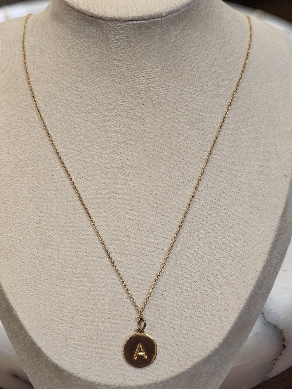 Kate Spade One In A Million Gold Initial "A" Pendant Necklace